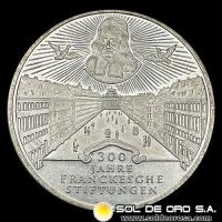 NA1 - ALEMANIA - 10 MARK - 1998.A - Subject: 300th Anniversary of the Francke Foundations in Halle - MONEDA DE PLATA