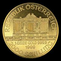 AUSTRIA - REPUBLIK OSTERREICH - 2.000 SCHILLING, 1999 - MONEDA / ONZA DE ORO 999