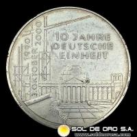 	NA1 - ALEMANIA - GERMANY - FEDERAL REPUBLIC - 10 MARK / 10 MARCOS, 2000 - MONEDA DE PLATA