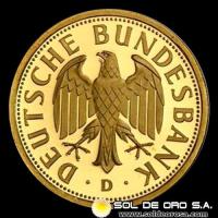 ALEMANIA - 1 DEUTSCHEMARK, 2001 - MONEDA DE ORO
