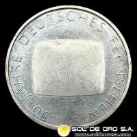 NA1 - ALEMANIA - 10 EUROS, 2002 - 50 YEARS OF GERMAN TELEVISION - MONEDA DE PLATA