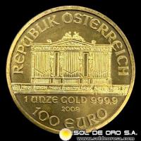 AUSTRIA - REPUBLIK OSTERREICH - 100 EURO, 2009 - MONEDA DE ORO