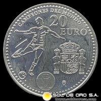 NA2 - ESPAÑA - 20 EUROS - 2010 - CAMPEONES DEL MUNDO - MONEDA DE PLATA