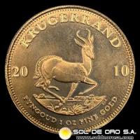 SUDAFRICA - KRUGERRAND, 2010 - MONEDA DE ORO