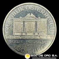 AUSTRIA - REPUBLIK OSTERREICH - 1,50 EURO, 2011 - MONEDA DE PLATA