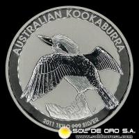 AUSTRALIA - 30 DOLLARS, 2011 - AUSTRALIAN KOOKABURRA - MONEDA DE PLATA