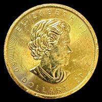 CANADA - HOJA DE MAPPLE 1 oz., 50 DOLLARS, 2017 - MONEDA / ONZA DE 999