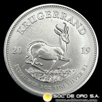 SUDAFRICA - KRUGERRAND, 2019 - ONZA DE PLATA PURA
