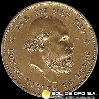 HOLANDA - KONING WILLEM DE DERDE - 10 GULDEN - 1876 - MONEDA DE ORO