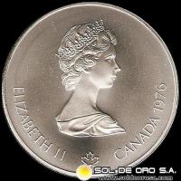 53 - CANADA - 5 DOLLARS, 1976 - OLIMPIADAS MONTREAL 1976 - MONEDA DE PLATA