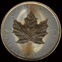 CANADA - HOJA DE MAPPLE 1 oz., 50 DOLLARS, 2015 - MONEDA / ONZA DE 999