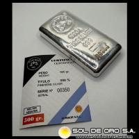 AURINOR - 500 GRAMOS - BARRA DE PLATA 999