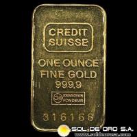CREDIT SUISSE - ONE OUNCE - BARRA DE ORO 24K
