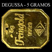 DEGUSSA - 5 GRAMOS - FEINGOLD - BARRA DE ORO 24K
