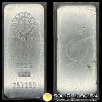 HERAEUS - 1 KILO - LINGOTE DE PLATA 999