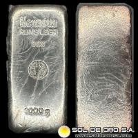 HERAEUS - 1 KILO - LINGOTE DE PLATA 999