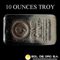 FINEMINT - 10 OUNCES TROY - BARRA DE PLATA 999