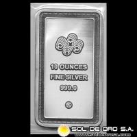 PAMP SUISSE - 10 OUNCES - BARRA DE PLATA PURA