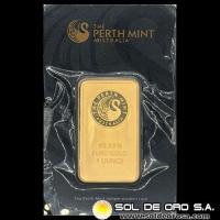 THE PERTH MINT - 1 OUNCE - BARRA DE ORO 24K