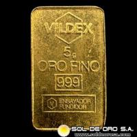 VILDEX SAIC - 5 GRAMOS - BARRA DE ORO 24K