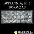 INGLATERRA - 2 POUNDS, 2012 - 100 ONZAS ENCAPSULADAS Y SELLADAS - MONEDAS DE PLATA 999.9