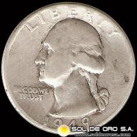 NA3 - ESTADOS UNIDOS - UNITED STATES - WASHINGTON QUATER DOLLAR, 1949 - MONEDA DE PLATA