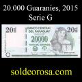 Billetes 2015 3- 20.000 Guaranes